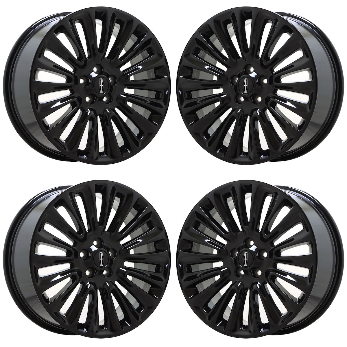 19" Lincoln MKZ Gloss Black wheels rims Factory OEM set 3954